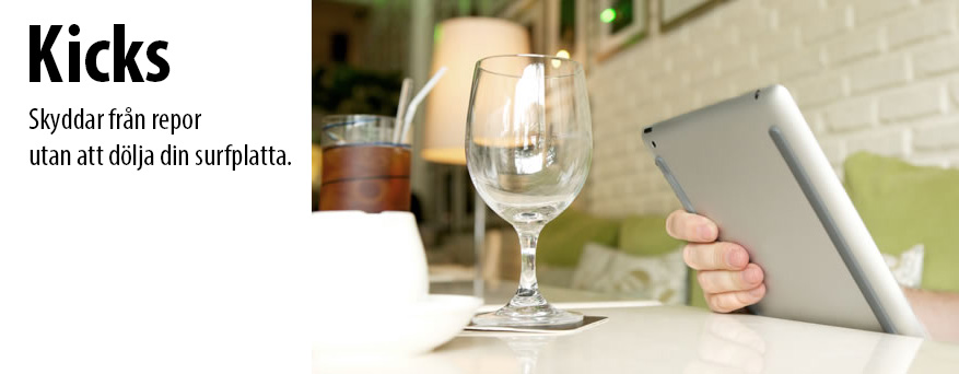 Bluelounge Kicks skyddar från repor utan att dölja din surfplatta.