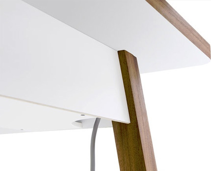 Endast en kabel kommer ut från skrivbordet