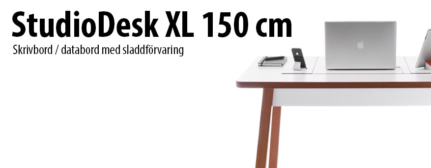 Bluelounge StudioDesk XL - 150 cm - Skrivbord / databord med sladdförvaring